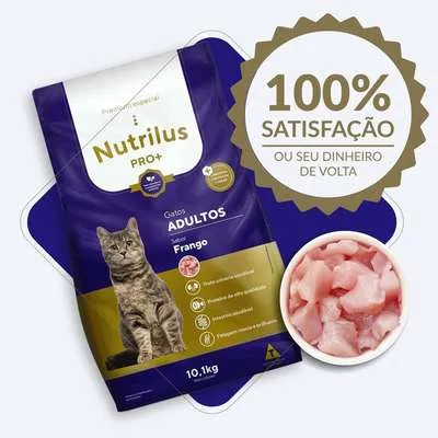 Ração Seca Nutrilus Pro+ Frango para Gatos Adultos - VJVJN6LQ-10KG