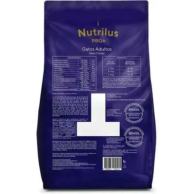 Ração Seca Nutrilus Pro+ Frango para Gatos Adultos - VJVJN6LQ-10KG